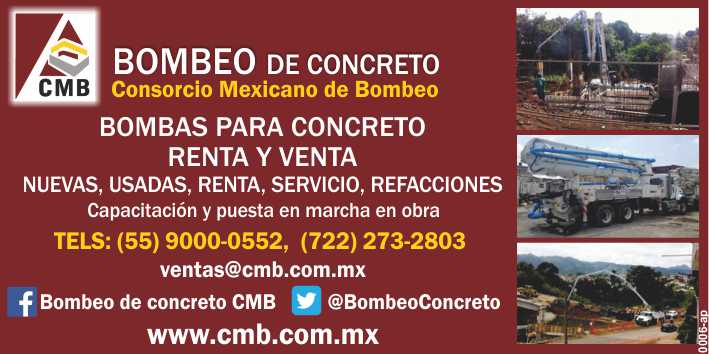 Bombeo de Concreto, Bombas para Concreto Renta y Venta, Nuevas, Usadas, Renta, Servicio, Refacciones. Capacitacion y puesta en marcha en obra.