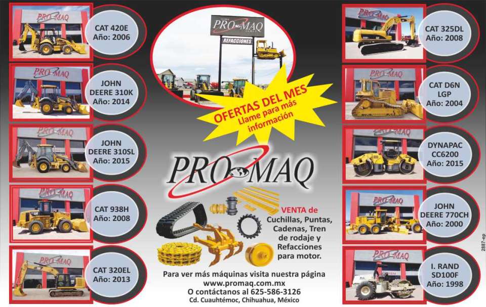 Global Pro-Maq sale of machinery, accessories and spare parts. We offer quality machines and excellent service, manufacture of attachments for heavy machinery.