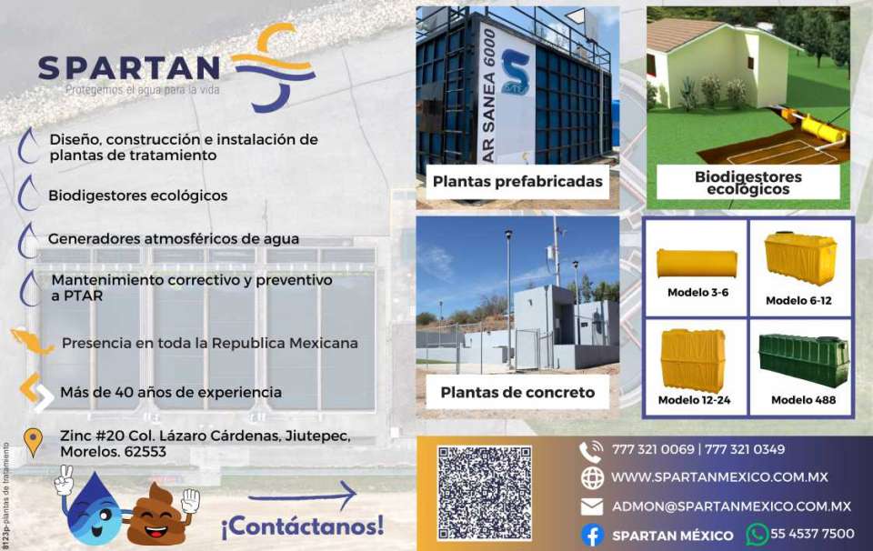 Diseño, Construccion e Instalacion de Plantas para Tratamiento, Biodigestores ecologicos, Generadores Atmosfericos de agua, Mantenimiento Correctivo y Preventivo a PTAR.