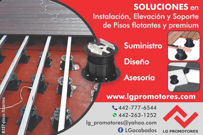 Soluciones en Instalacion, Elevacion y Soporte de PISOS FLOTANTES y Premium. Suministro, Diseño y Asesoria.