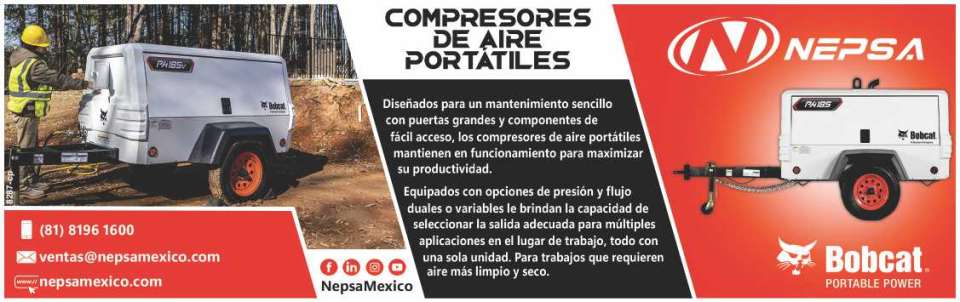 Mantenimiento sencillo con puertas grandes y componentes de facil acceso. Equipados con opciones de presion y flujo Duales o variables. Para trabajos que requiere aire mas limpio y seco. Bobcat.