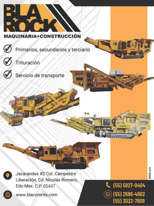 Machinery-Construction Primary-secondary and tertiary Trituration Transport service