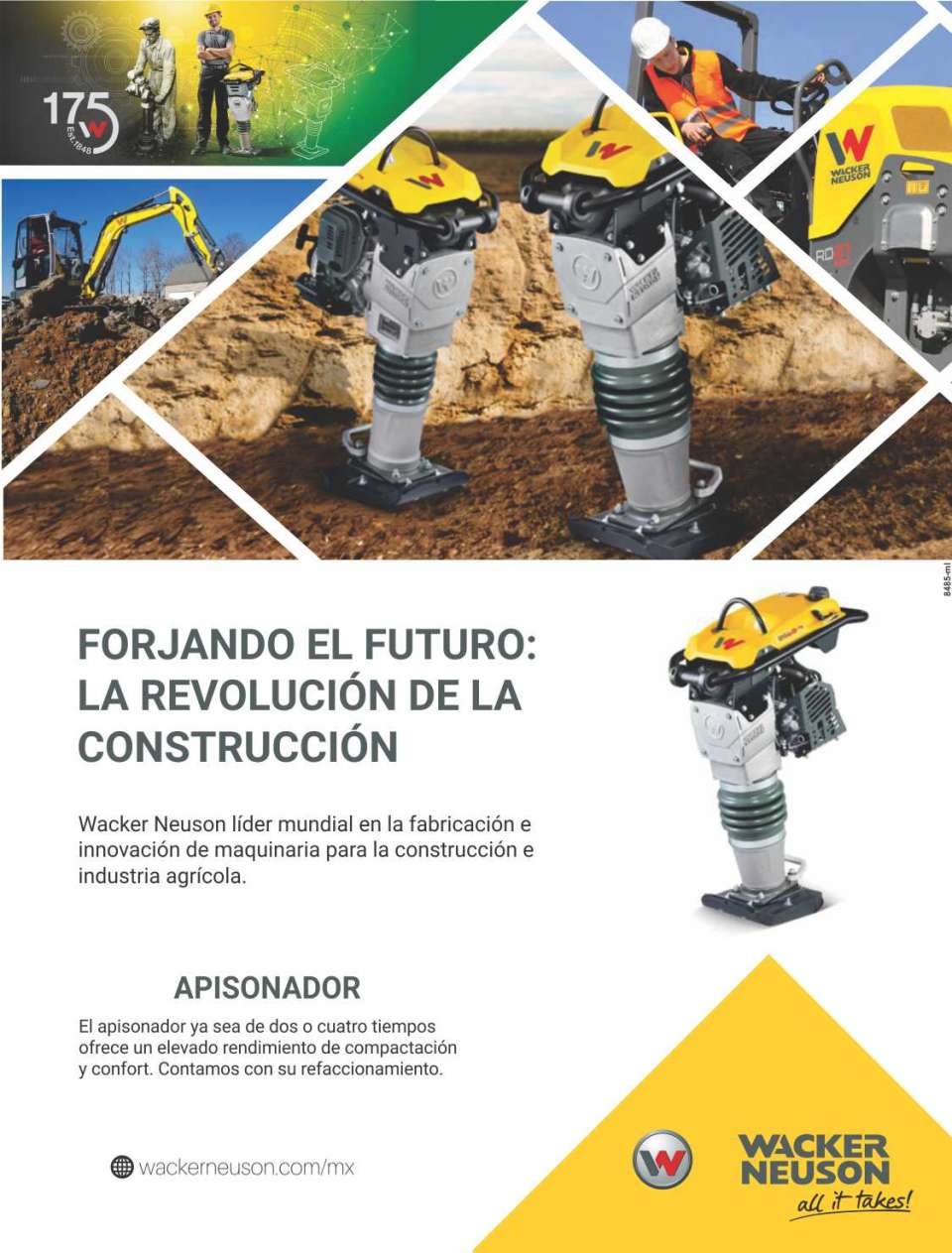 APISONADOR.- De dos o cuatro tiempos, ofrece un elevado rendimiento de Compactacion y Confort. Contamos con su Refaccionamiento. Lider en la Fabricacion de Maquinaria para Construccion y Agricola