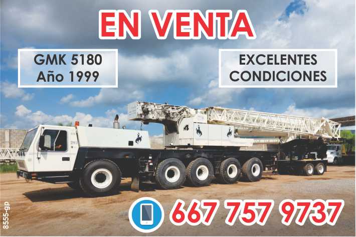 Grua Grove, Modelo GMK 5180, Año 1999. Excelentes Condiciones. En Venta