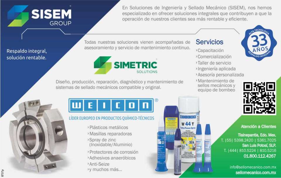 Soluciones de Ingenieria y Sellado Mecanico, Asesoramiento y Servicio de mantenimiento continuo. Plasticos metalicos, Masillas reparadoras, Spray de zinc, Protectores de corrosion, Adhesivos y mas...