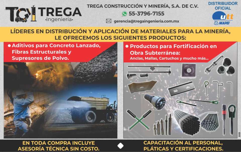 Shotcrete Additives, Structural Fibers and Dust Suppressants. Products for Reinforcement in Underground Works: anchors, meshes, cartridges and much more...