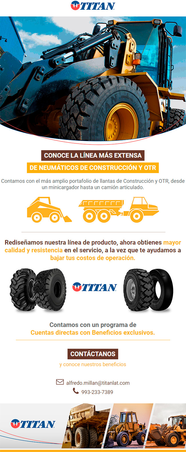 Conoce la linea mas extensa de Neumaticos de Construccion y OTR. Contamos con el mas amplio portafolio de llantas de Construccion y OTR. Rediseñamos nuestra linea de producto.